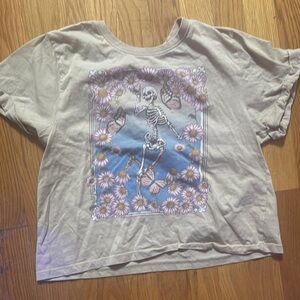 Graphic Skeleton Floral Tee